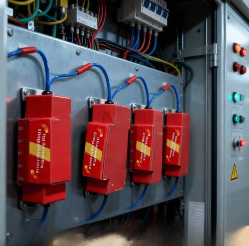 Fire Extinguishing Device For Distribution box Automatic Electrical Fire Suppression DIN Rail Retardant Device Dual-line Design Non-pollution Automatic Household Fire Extinguishing Device
