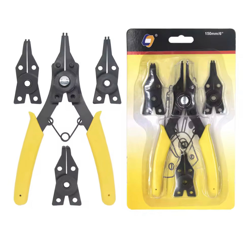4 In 1 Multifunctional Snap Ring Pliers Multi Crimp Tool Internal External Ring Remover Retaining Circlip Pliers Tools