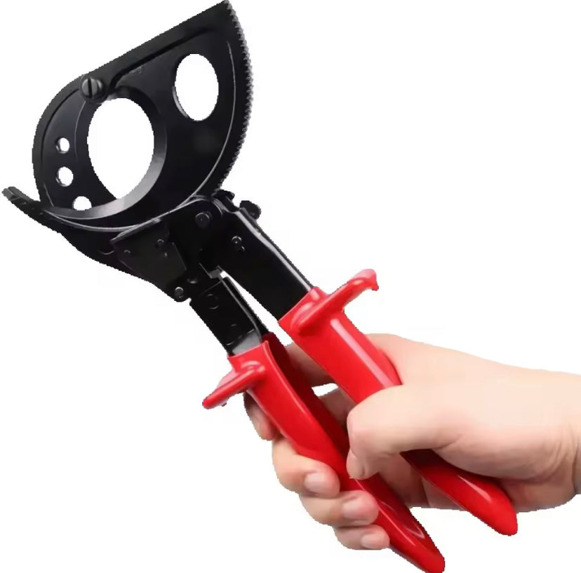 Ratchet Cable Cutter, Heavy Duty Wire Cutter for Aluminum Copper Cable up to 400mm², Ratcheting Wire Cutting Hand Tool HS-520A