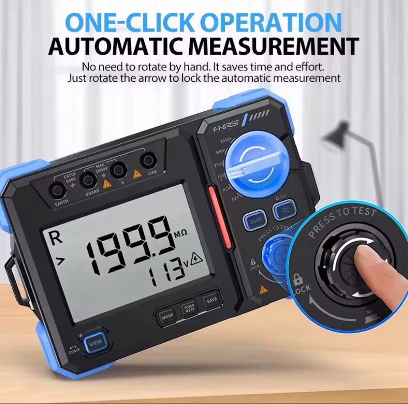FNIRSI MRT-1050 Insulation Resistance Tester 1000V 20G Ω Megohmmeter With AC/DC Voltage Measurement Capability