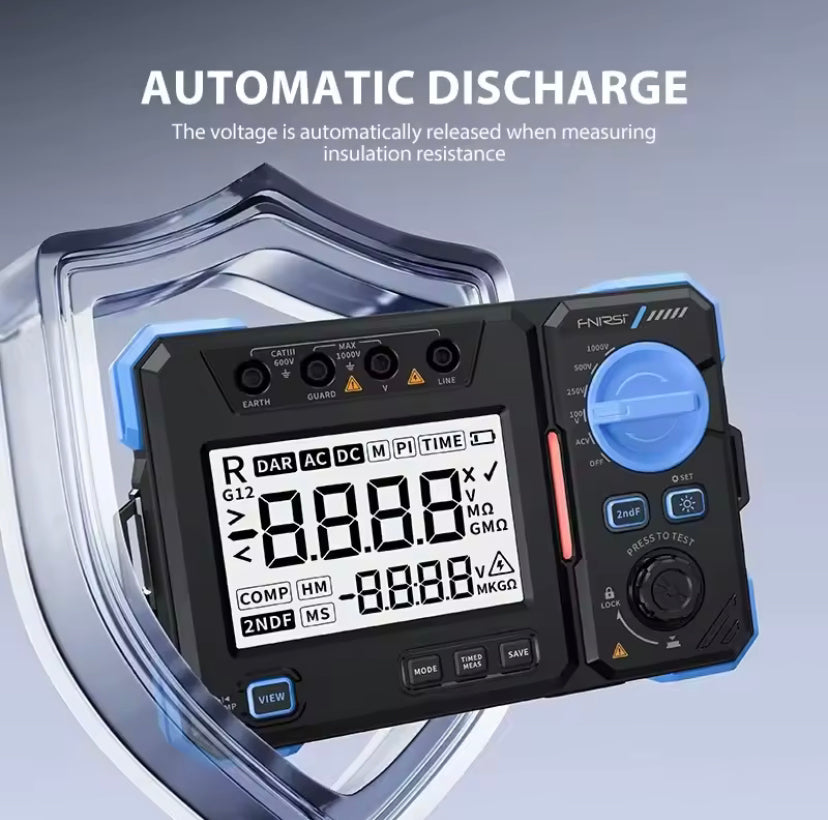 FNIRSI MRT-1050 Insulation Resistance Tester 1000V 20G Ω Megohmmeter With AC/DC Voltage Measurement Capability