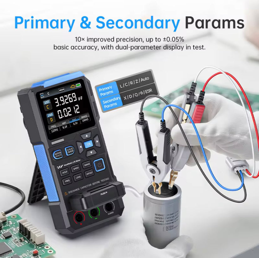 FNIRSI LC1020E High Precision Digital Bridge LCR ESR Tester Resistance Capacitance Inductance Electronic Component Measurement