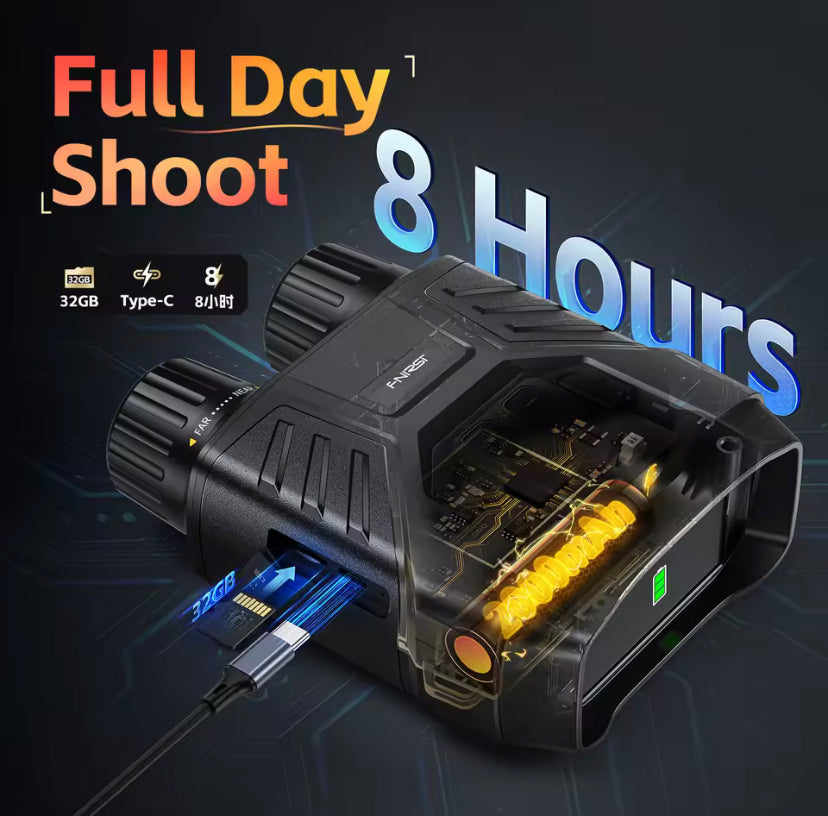 FNIRSI NVS-40 4K outdoor spotter, 6x zoom, 300m detection range, dual mode, suitable for hunting and camping