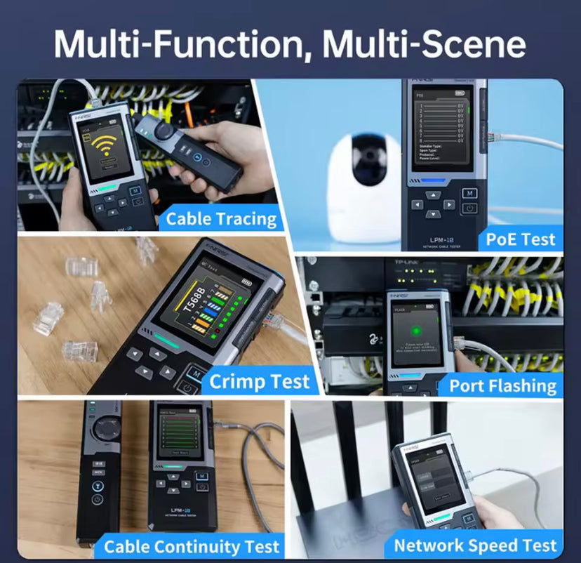 FNIRSI LPM-10A Smart Cable Locator RJ45 RJ11 LAN Tracker Anti-Interference Length Test for Ethernet Repair Network Maintenance