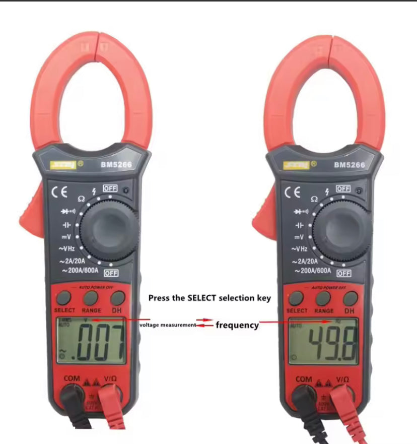SZBJ BM5266 digital clamp multimeter AC ammeter universal meter clamp meter capacitor clamp current meter temperature