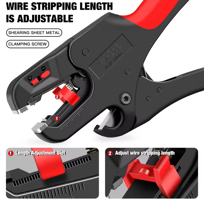 Automatic Wire Stripper Range 0.03-10mm Electrician Wire Tool Cable Wire Stripper Cutter Multifunctional Cable Cutting Pliers D3