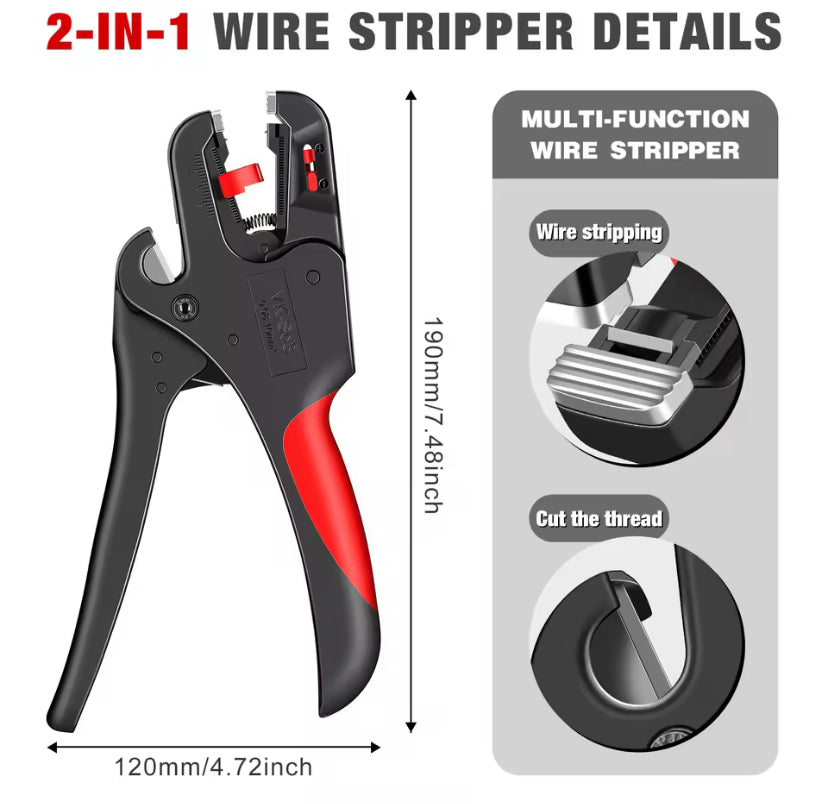Automatic Wire Stripper Range 0.03-10mm Electrician Wire Tool Cable Wire Stripper Cutter Multifunctional Cable Cutting Pliers D3