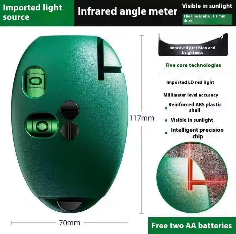 2 Lines Laser Level ﻿Vertical Laser Level Infrared Horizontal Line 90 Degree Angle Leveling 20M Long Distance Leveling Tool