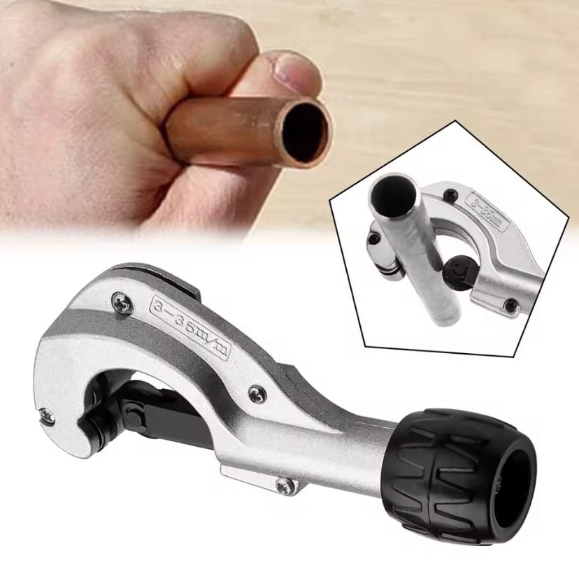 Precision Tube Cutter 3-35mm Heavy Duty Pipe Cutting Tool for Stainless Steel/Aluminum Tubes, HVAC Plumbing Repair Kit