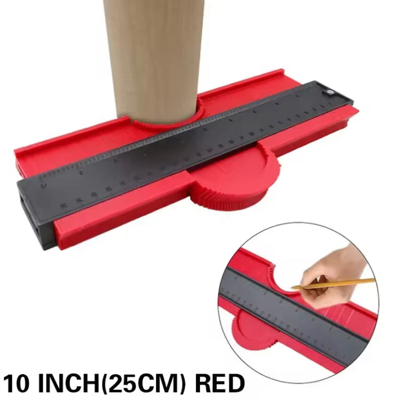 Shape Contour Gauge Multifunctional 10inch Curved Ruler Type Taking Device Woodwork Adjustable Contour Duplicator Measure Marking Cutting Template