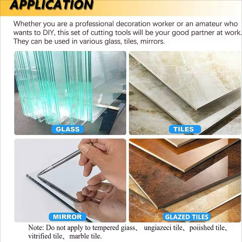 2 in 1 Glass Ceramic Tile Cutter with Knife Wheel Diamond Roller Cutter Cutting Machine Opener Breaker Tools Accessories