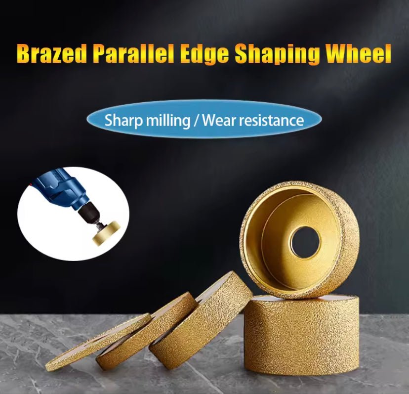 1PC Parallel Profile Shaping Wheel 75x20mm Arbor Vacuum Brazed Diamond Edges Wheel for Tile,Quartz Stone,Marble,Granite,Rock,Stone