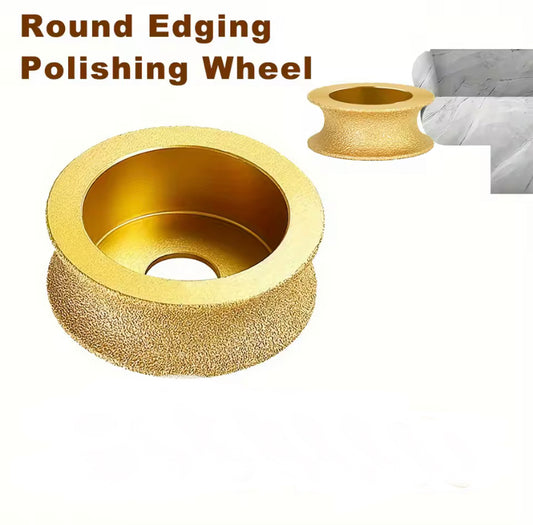 1PC Dry Vacuum Brazed Diamond Round Polishing Wheel 75x20mm Bore Dia Ceramic Edging Wheel  For Tile,Quartz Stone,Marble,Granite,Rock,Stone