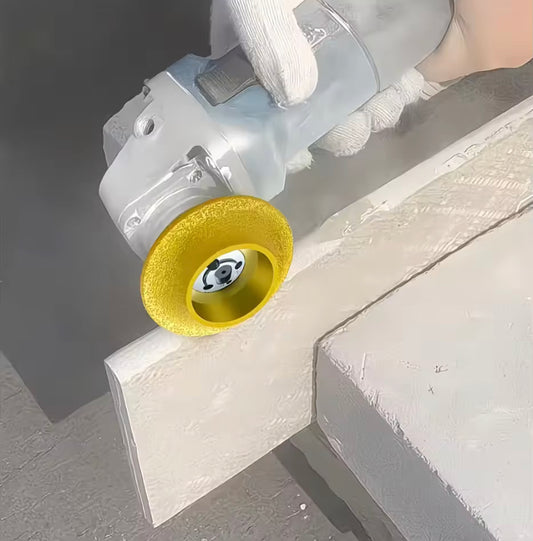 1PC Vacuum Brazed Diamond French Edge Wheel Hole Diameter 75x20mm Diamond Smooth Polishing Wheel For Tile Quartz Marble Granite