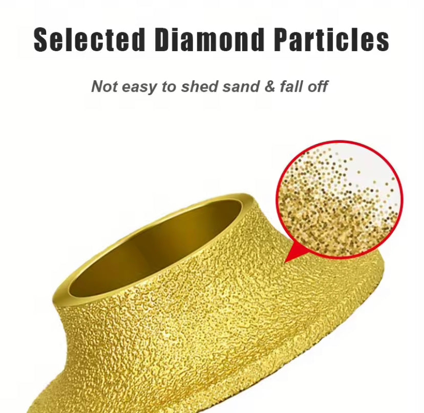 1PC Vacuum Brazed Diamond French Edge Wheel Hole Diameter 75x20mm Diamond Smooth Polishing Wheel For Tile Quartz Marble Granite