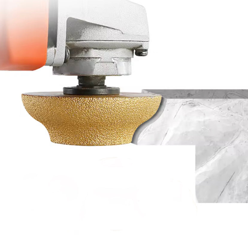 1PC Stone Grinding Wheel Dockbill-Shaped Edge Marble Granite Tile Trimming Grinding Wheel Brazied Diamond Angle Grinder Wheel For Tile Quartz Marble Granite
