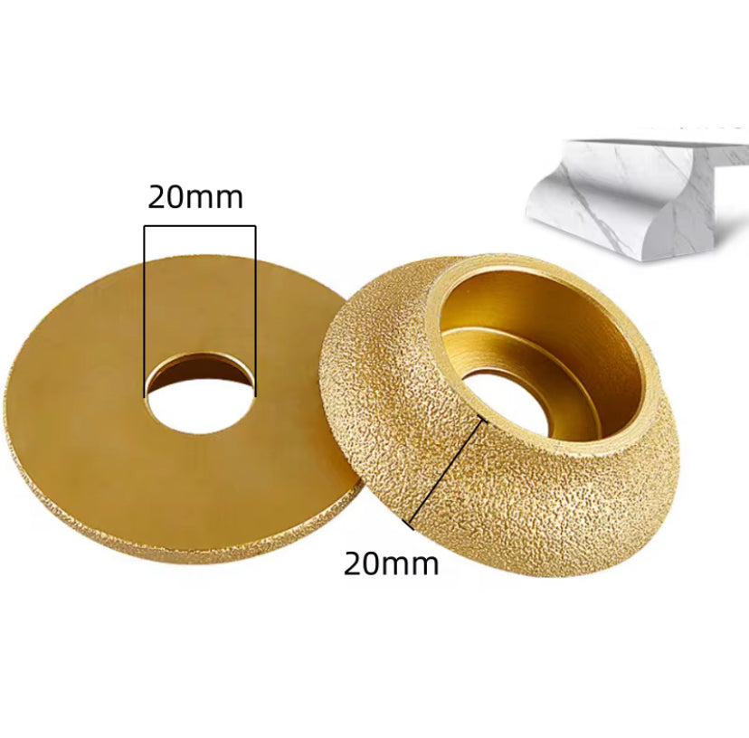 1PC Stone Grinding Wheel Dockbill-Shaped Edge Marble Granite Tile Trimming Grinding Wheel Brazied Diamond Angle Grinder Wheel For Tile Quartz Marble Granite