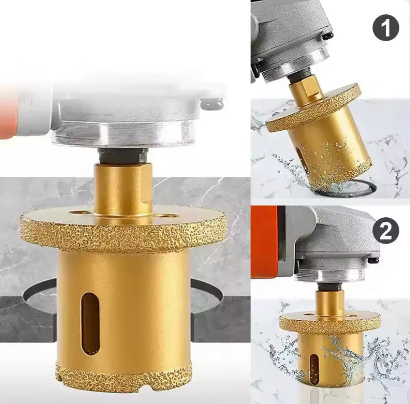 1PC M10 Double-Layer Diamond Hole Opener Table Basin Tool Brazing Diamond Hole Saw Core Drill Bit for Granite Marble Porcelain Tile