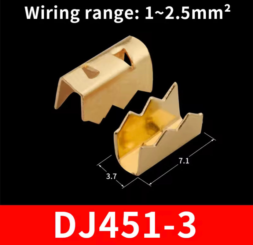 Shark Tooth Terminal Connectors 100PCS Tooth Shape Brass Parallel Wire Buckle U-shaped Wire Buckle Crocodile Tooth Cover