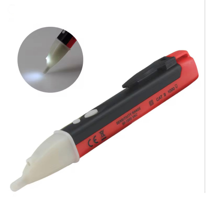 Non Contact Voltage Tester Pen with Buzzer Alarm AC 90V-1000V Live Wire Detector  Electric Tester Flashlight Function
