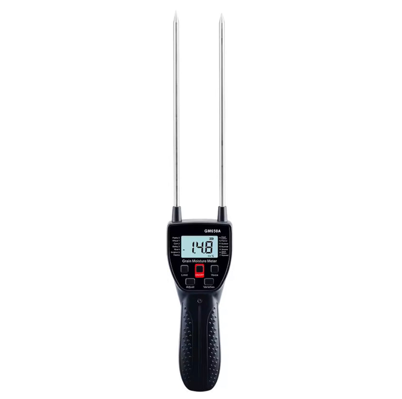 BENETECH GM650 Grain Moisture Meter LCD Digital Hygrometer Handheld Humidity Content Detector for Corn Wheat Rice Bean Barley Fodder