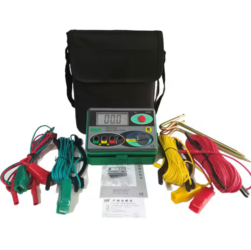 DY4100 Digital Earth Ground Resistance Meter Megohmmeter 0-2000 Ohm Instruments Inspection Electrician Resistance Tester