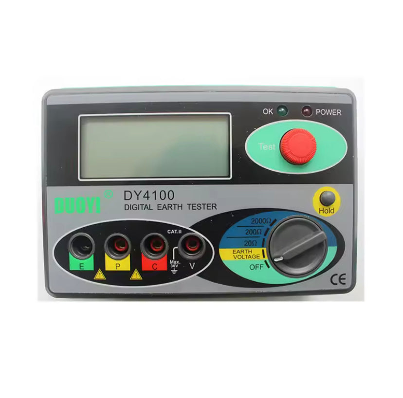 DY4100 Digital Earth Ground Resistance Meter Megohmmeter 0-2000 Ohm Instruments Inspection Electrician Resistance Tester