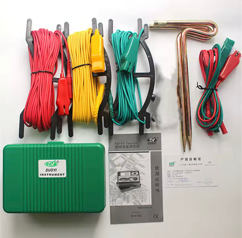 DY4100 Digital Earth Ground Resistance Meter Megohmmeter 0-2000 Ohm Instruments Inspection Electrician Resistance Tester