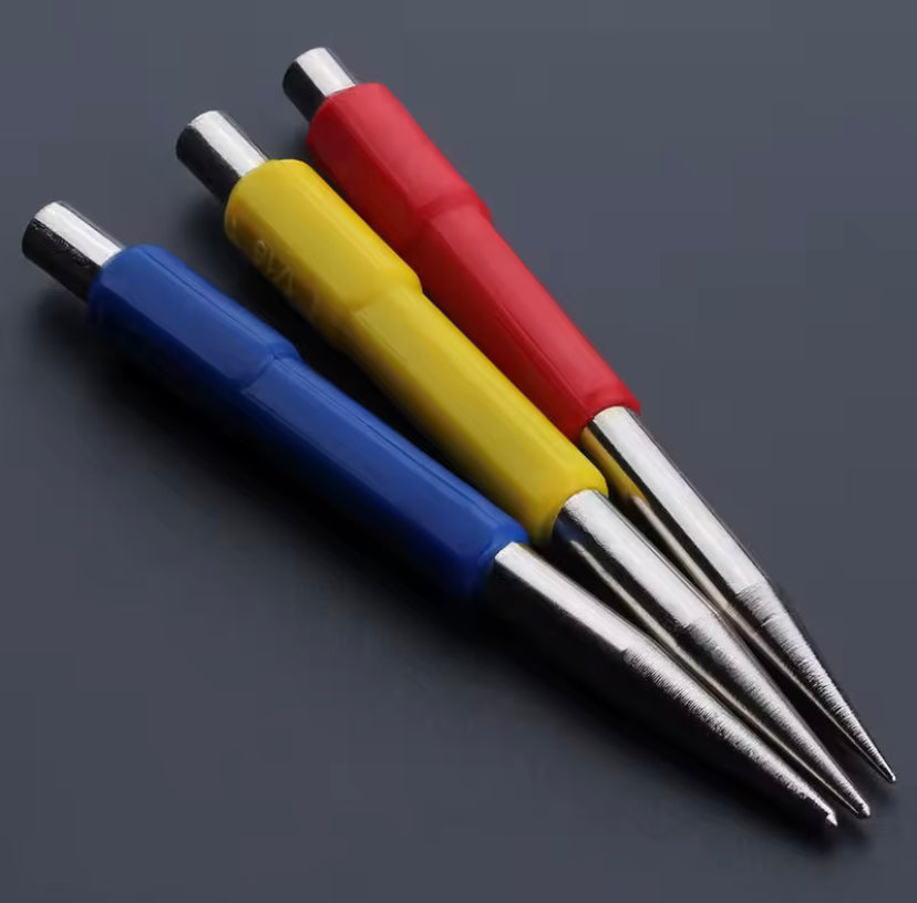 3Pcs Center Pin Punch Set For Metal Wood Drilling Positioning Fitter Machinist Repair Hand Tools High Hardness Alloy Steel