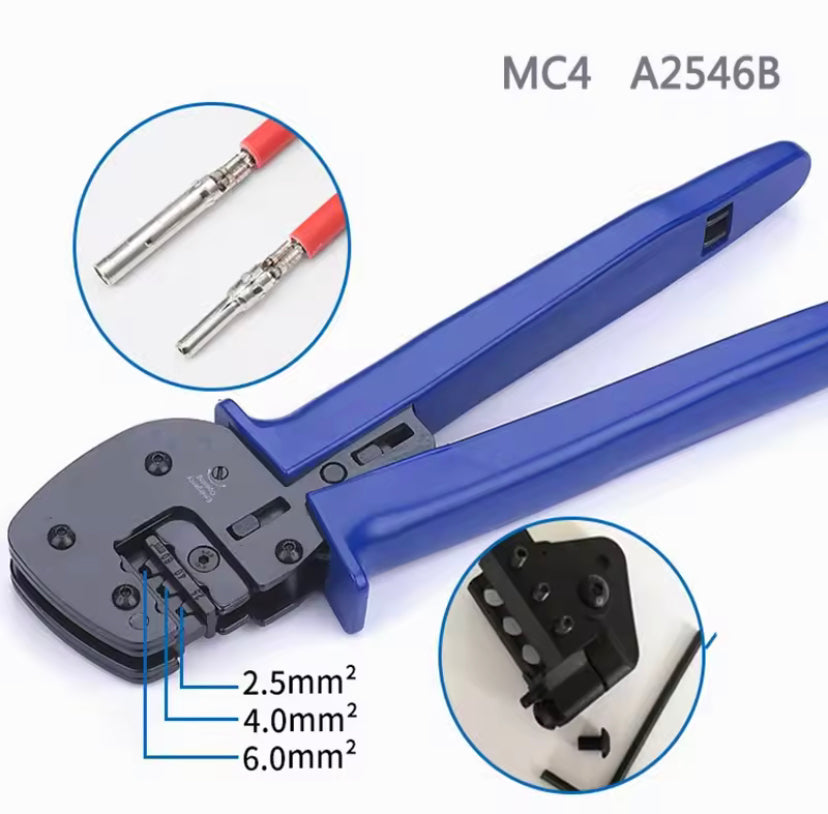 A-2546B Crimping Pliers for Solar Pv Connector Solar Cable 2.5 4 6mm2 Pv Crimping Tool Pliers for Diy Solar Energy System