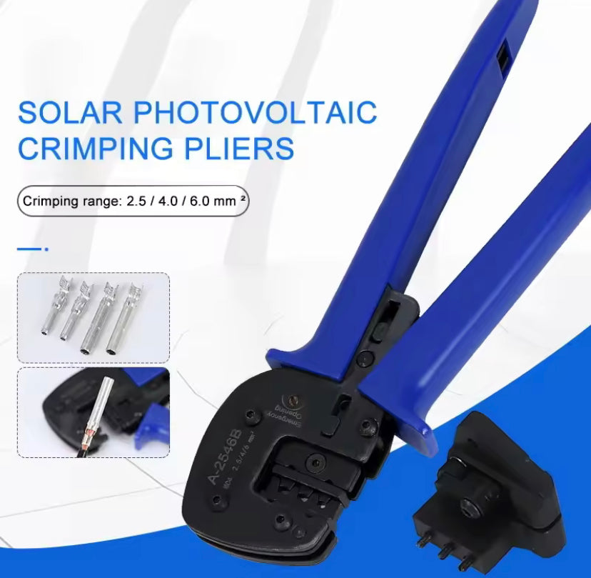A-2546B Crimping Pliers for Solar Pv Connector Solar Cable 2.5 4 6mm2 Pv Crimping Tool Pliers for Diy Solar Energy System