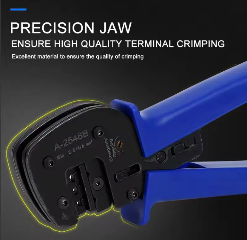 A-2546B Crimping Pliers for Solar Pv Connector Solar Cable 2.5 4 6mm2 Pv Crimping Tool Pliers for Diy Solar Energy System