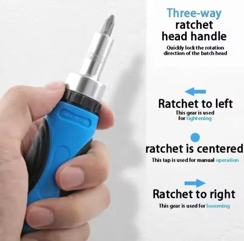 44 PCS Multifunction Screwdriver Ratchet Bit Kit One Word Cross Hexagon Screwdriver Small Screwdriver Socket Head Set