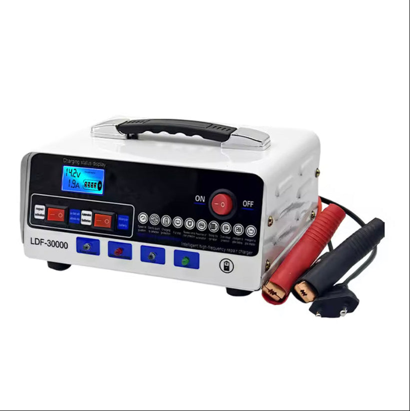 12V/24V  30A LCD Display Battery Charger - Pulse Repair -220V Universal - Suitable for Automobiles Car, SUV, Trucks, Motorcycles