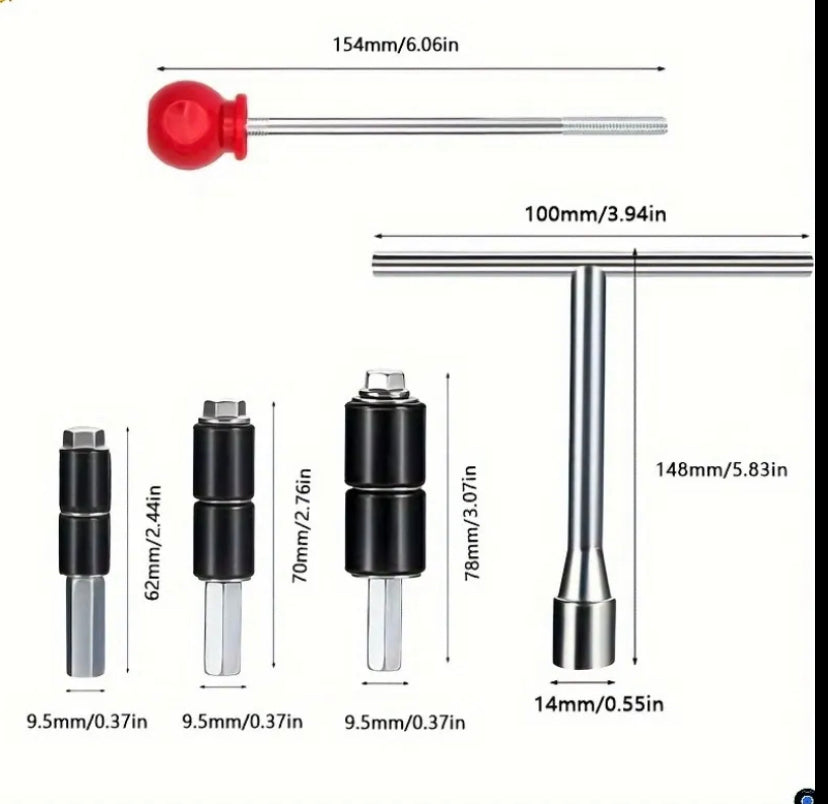 1 Set Pipe Water Stopper, Professional Pipe Plug Tool Kit - Hot Melt Pipe Plug Needle with T-Handle, Screws, Expansion Head for Quick Pipe Repairs, PPR Pipe Hot Melt Leak Repair Kit Pipe Tool