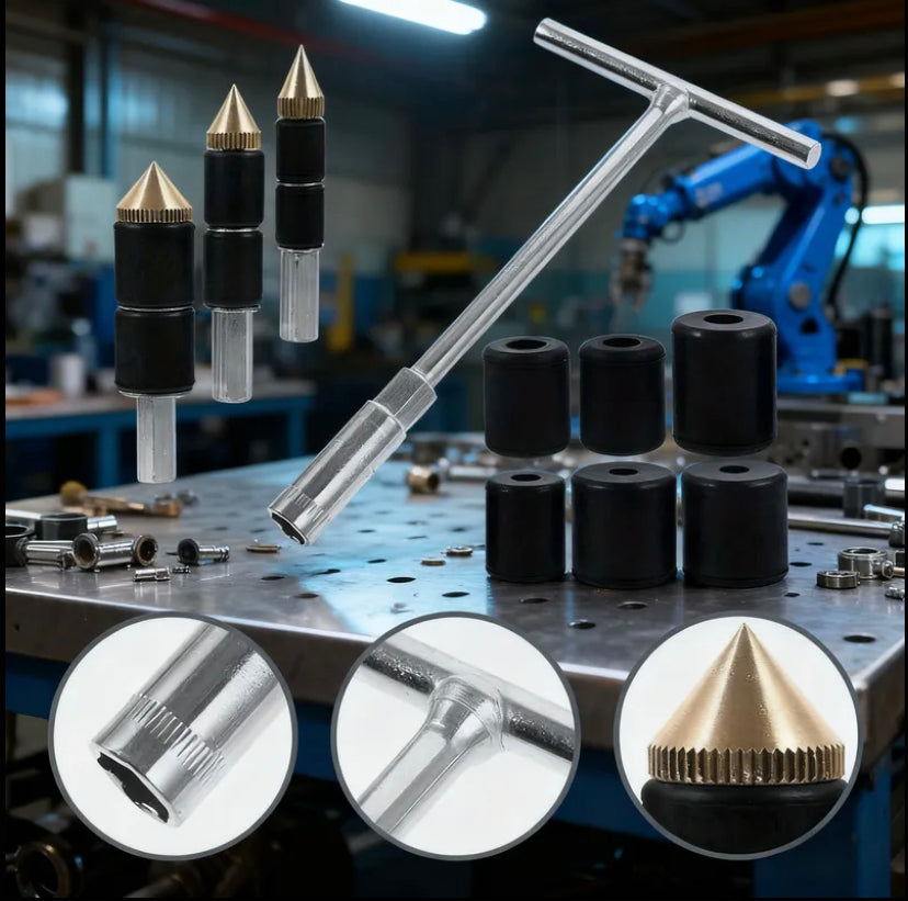 1 Set Pipe Water Stopper, Professional Pipe Plug Tool Kit - Hot Melt Pipe Plug Needle with T-Handle, Screws, Expansion Head for Quick Pipe Repairs, PPR Pipe Hot Melt Leak Repair Kit Pipe Tool