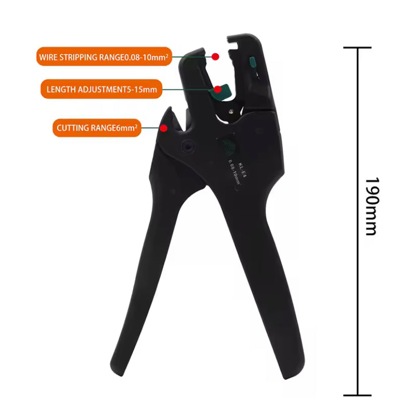 Ultra-Lightweight D3 0.08-10mm Automatic Wire Stripper: Professional Tool for Home Improvement Electricians – Precision Stripping,