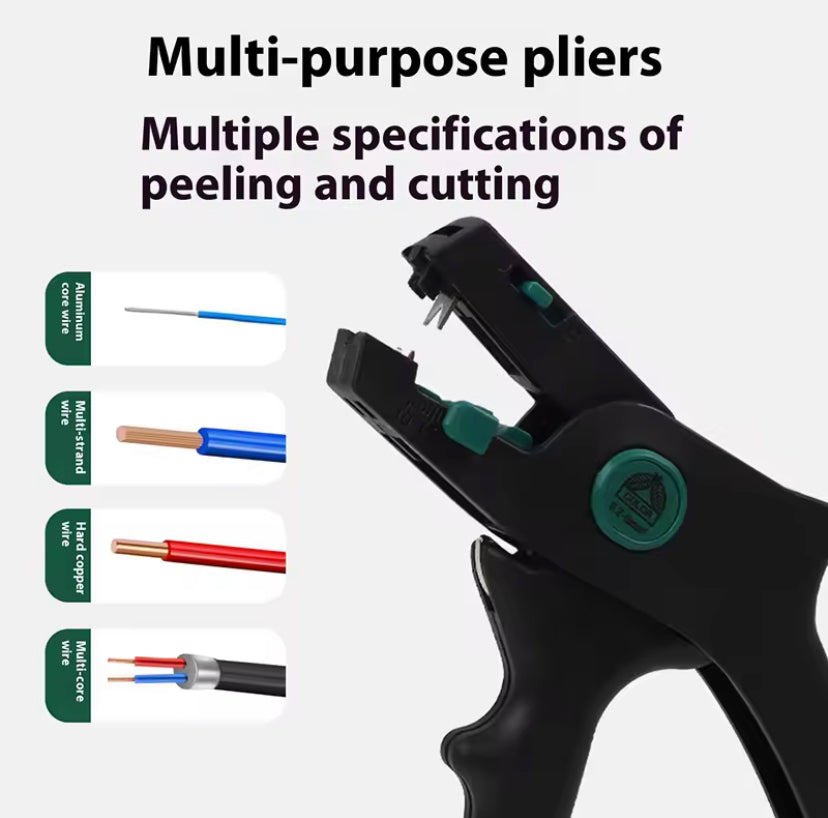 D2 0.5-6mm Lightweight automatic wire stripper, multi-functional stripping tool, electrician-specific high-efficiency wire stripper