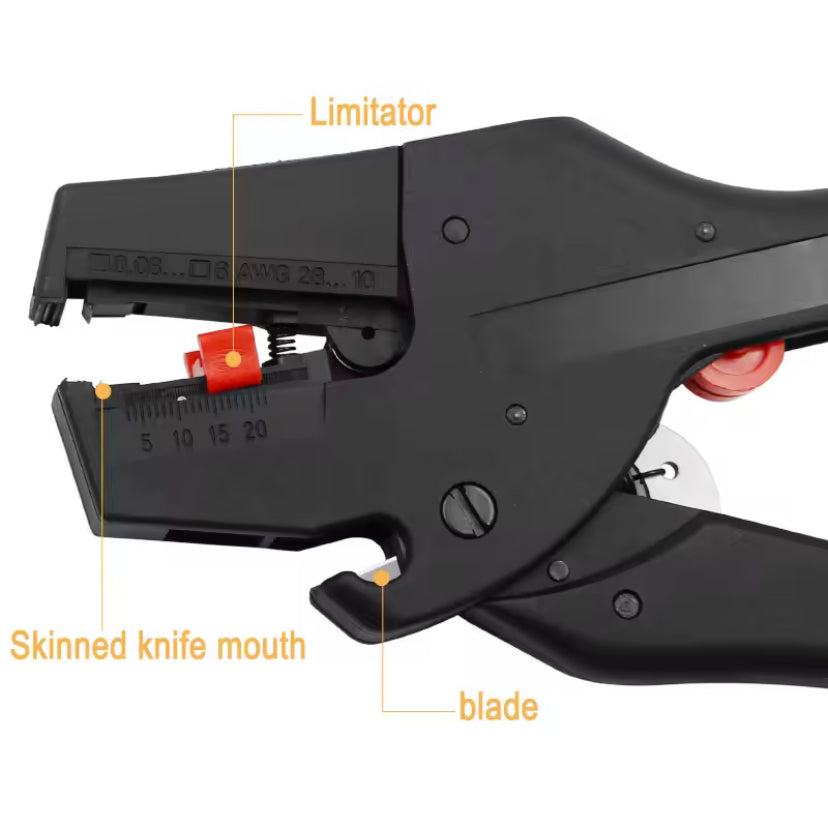 D1 0.08-6.0mm  Lightweight automatic wire stripper, multi-functional stripping tool, electrician-specific high-efficiency wire stripper