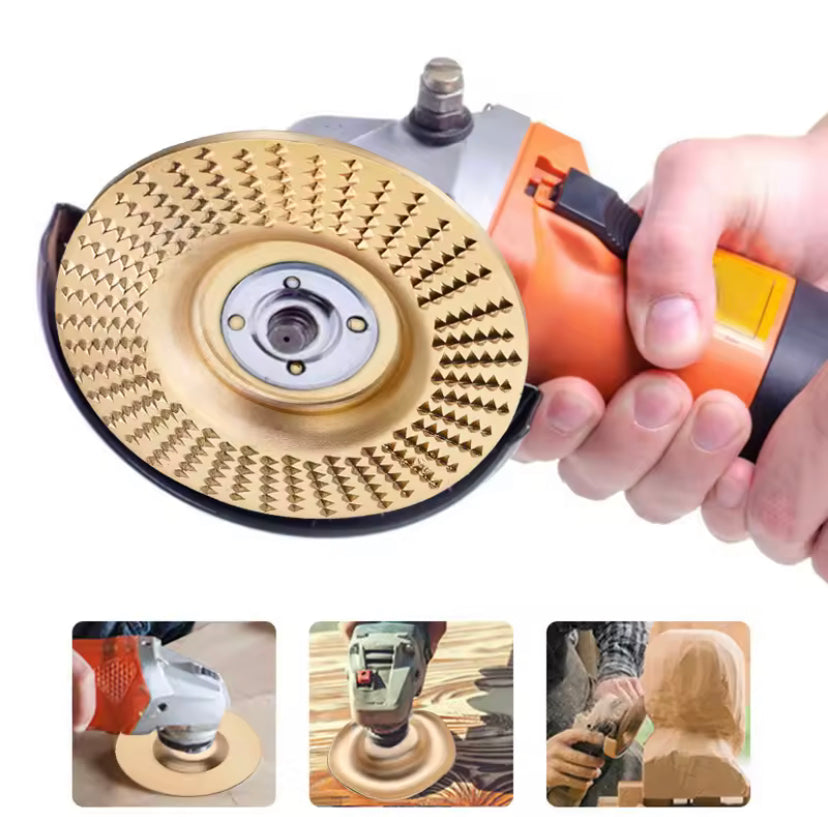 1Pc 4 inch Wood Grinding  Polishing Wheel Rotary Disc Angle Grinder  Wood Carving Set Sanding Wood  Tool Abrasive Disc Tool For Cutting