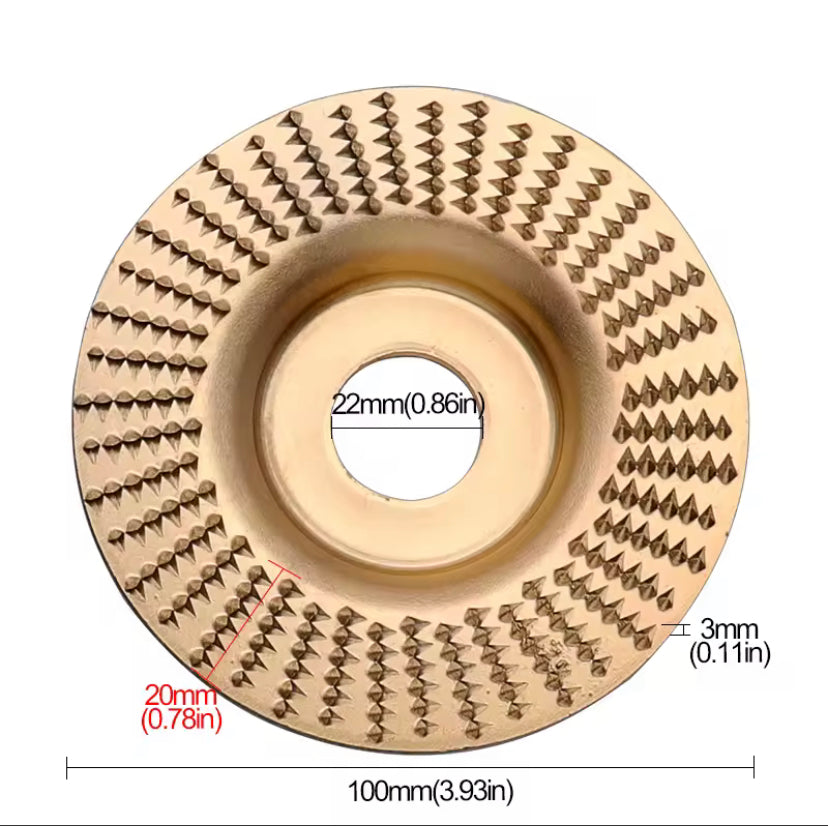 1Pc 4 inch Wood Grinding  Polishing Wheel Rotary Disc Angle Grinder  Wood Carving Set Sanding Wood  Tool Abrasive Disc Tool For Cutting
