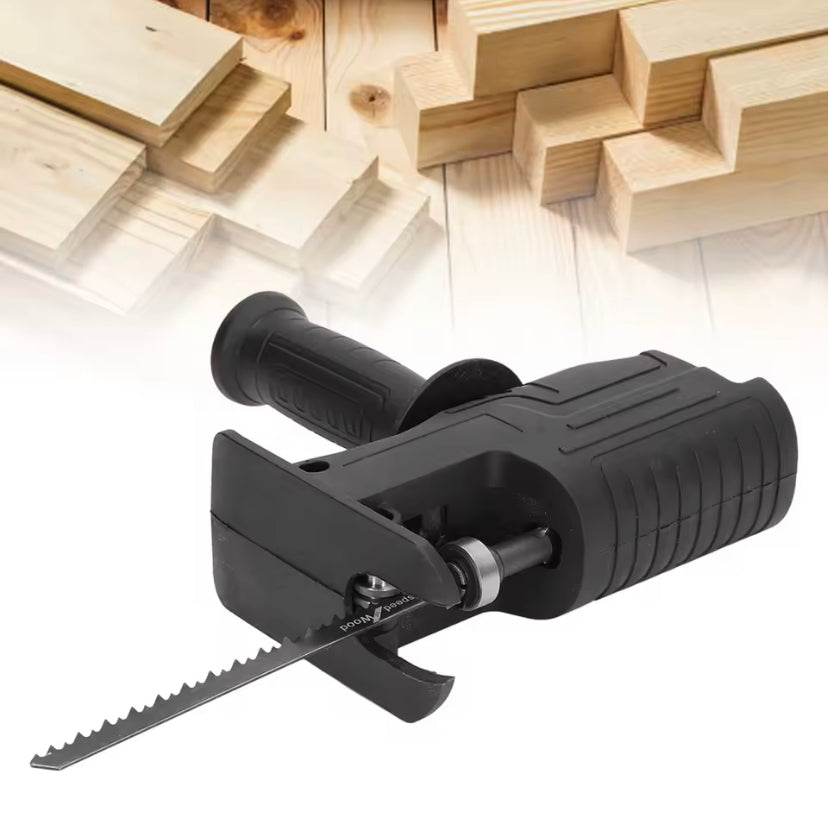 Electric Drill to Chainsaw Converter Kit Portable Saw Attachment for Wood Metal Plastic Cutting Power Tool Adapter