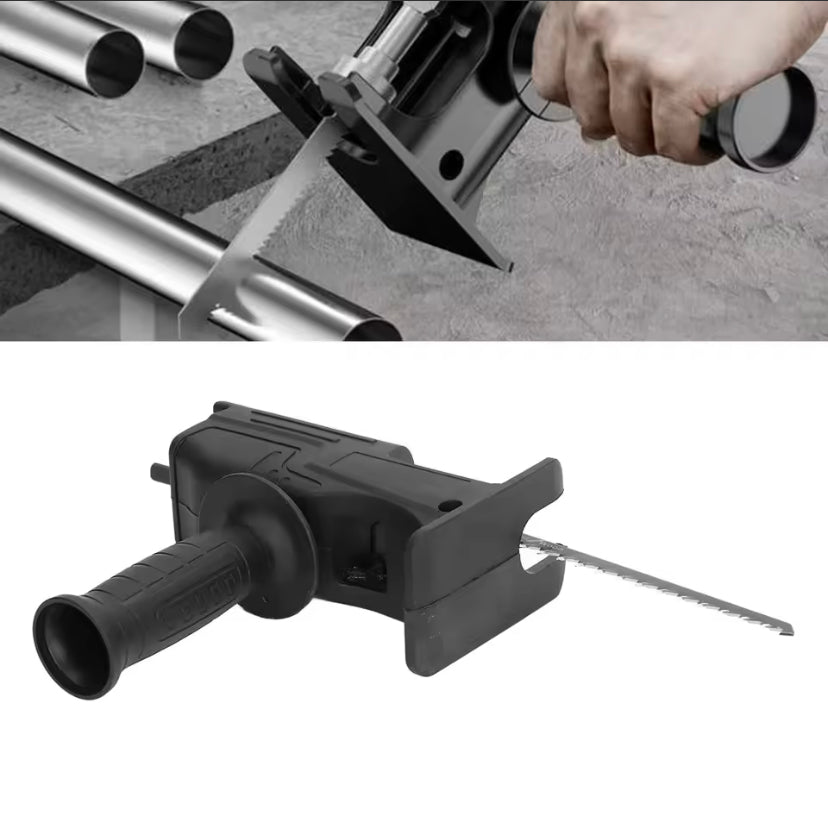 Electric Drill to Chainsaw Converter Kit Portable Saw Attachment for Wood Metal Plastic Cutting Power Tool Adapter