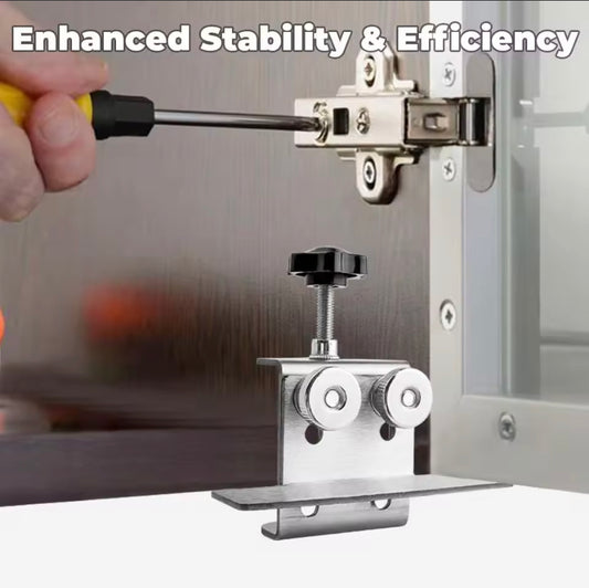 Portable Adjustable Cabinet Door Frame Jig Mounting Clamp Positioner Stainless Steel Woodworking Tool Kit for Household Use