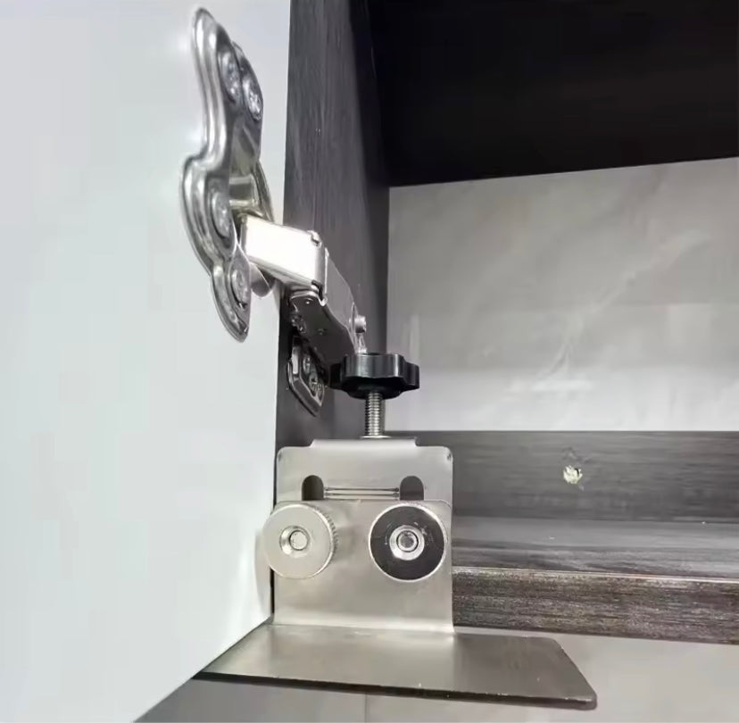 Portable Adjustable Cabinet Door Frame Jig Mounting Clamp Positioner Stainless Steel Woodworking Tool Kit for Household Use