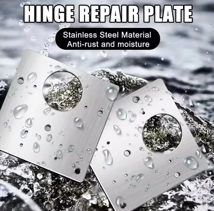 5PCS Stainless Steel Cabinet Door Hinge Repair Plates Fixing Bracket Drawer Cabinet Door Hinges Mounting Plate Kit Furniture Hardware