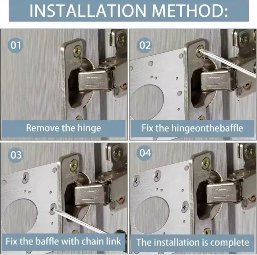 5PCS Stainless Steel Cabinet Door Hinge Repair Plates Fixing Bracket Drawer Cabinet Door Hinges Mounting Plate Kit Furniture Hardware
