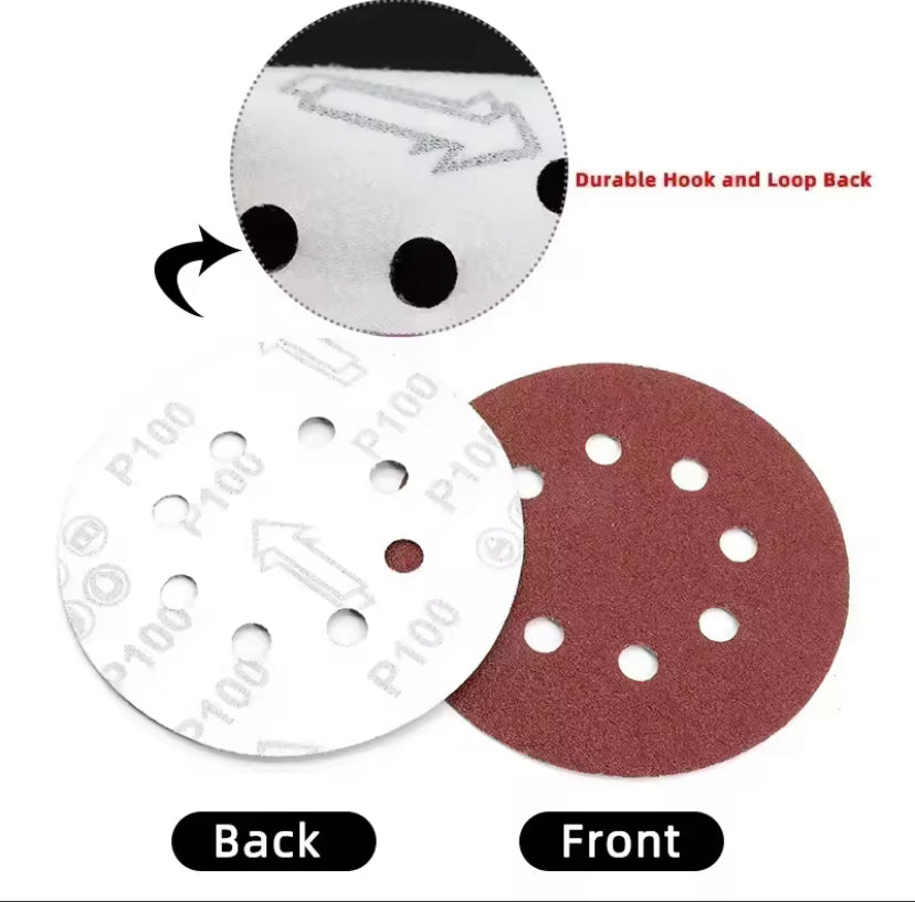 30pcs 5" 125mm 8 Hole Hook Loop Sanding Discs Sandpaper Pads Set 60Grits ~ 2000Grits Sander Disc Abrasive Polishing Tools