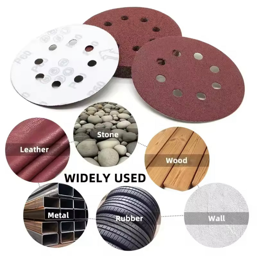 30pcs 5" 125mm 8 Hole Hook Loop Sanding Discs Sandpaper Pads Set 60Grits ~ 2000Grits Sander Disc Abrasive Polishing Tools