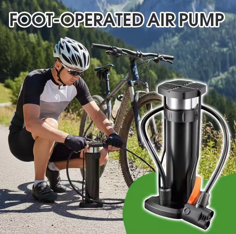 Folding Foot Pedal Air Pump Air Pump Portable Inflator For Bike Car Motorcycle Basketball Multifunctional High Pressure Pum P2R0